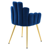 Viceroy Performance Velvet Dining Chair Set of 2 Gold Navy EEI-4679-GLD-NAV