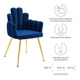 Viceroy Performance Velvet Dining Chair Set of 2 Gold Navy EEI-4679-GLD-NAV