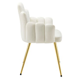 Viceroy Performance Velvet Dining Chair Set of 2 Gold White EEI-4679-GLD-WHI