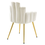 Viceroy Performance Velvet Dining Chair Set of 2 Gold White EEI-4679-GLD-WHI