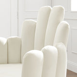 Viceroy Performance Velvet Dining Chair Set of 2 Gold White EEI-4679-GLD-WHI