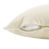 Enhance 18" Performance Velvet Throw Pillow Ivory EEI-4697-IVO