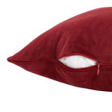 Enhance 18" Performance Velvet Throw Pillow Maroon EEI-4697-MAR