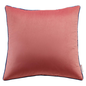 Accentuate 18" Performance Velvet Throw Pillow Blossom Navy EEI-4698-BLO-NAV