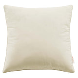 Enhance 20" Performance Velvet Throw Pillow Ivory EEI-4699-IVO