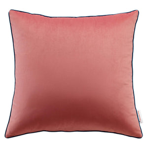 Accentuate 20" Performance Velvet Throw Pillow Blossom Navy EEI-4700-BLO-NAV