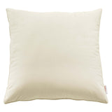 Enhance 24" Performance Velvet Throw Pillow Ivory EEI-4701-IVO