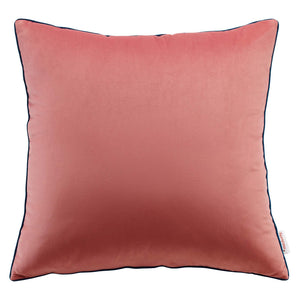 Accentuate 24" Performance Velvet Throw Pillow Blossom Navy EEI-4702-BLO-NAV