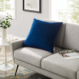 Accentuate 24" Performance Velvet Throw Pillow Navy Blossom EEI-4702-NAV-BLO