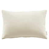 Enhance 24" Lumbar Performance Velvet Throw Pillow Ivory EEI-4705-IVO