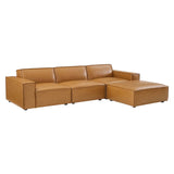Restore 4-Piece Vegan Leather Sectional Sofa Tan EEI-4709-TAN
