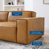 Restore Vegan Leather 4-Piece Sofa Tan EEI-4710-TAN