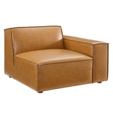 Restore 5-Piece Vegan Leather Sectional Sofa Tan EEI-4711-TAN