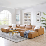 Restore 6-Piece Vegan Leather Sectional Sofa Tan EEI-4713-TAN