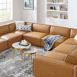 Restore 8-Piece Vegan Leather Sectional Sofa Tan EEI-4717-TAN