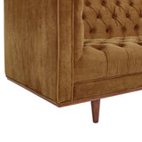 Elation Tufted Performance Velvet Sofa Cognac EEI-4722-COG