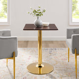 Verne 24" Square Dining Table Gold Cherry Walnut EEI-4740-GLD-CHE