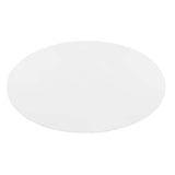 Verne 48" Oval Dining Table Gold White EEI-4750-GLD-WHI