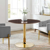 Verne 40" Dining Table Gold Cherry Walnut EEI-4753-GLD-CHE