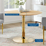 Verne 40" Dining Table Gold Natural EEI-4754-GLD-NAT