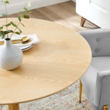 Verne 40" Dining Table Gold Natural EEI-4754-GLD-NAT