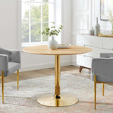 Verne 40" Dining Table Gold Natural EEI-4754-GLD-NAT