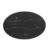 Verne 42" Artificial Marble Dining Table Gold Black EEI-4758-GLD-BLK