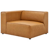 Mingle Vegan Leather 2-Piece Sectional Sofa Loveseat Tan EEI-4788-TAN