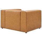 Mingle Vegan Leather Sofa and Armchair Set Tan EEI-4791-TAN