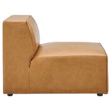 Mingle Vegan Leather 4-Piece Sectional Sofa Tan EEI-4793-TAN