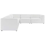 Mingle Vegan Leather 5-Piece Sectional Sofa White EEI-4795-WHI