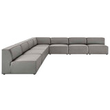 Mingle Vegan Leather 7-Piece Sectional Sofa Gray EEI-4797-GRY