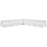 Mingle Vegan Leather 7-Piece Sectional Sofa White EEI-4797-WHI