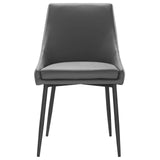 Viscount Vegan Leather Dining Chairs - Set of 2 Black Gray EEI-4827-BLK-GRY