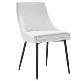 Viscount Vegan Leather Dining Chairs - Set of 2 Black White EEI-4827-BLK-WHI