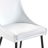 Viscount Vegan Leather Dining Chairs - Set of 2 Black White EEI-4827-BLK-WHI