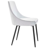 Viscount Vegan Leather Dining Chairs - Set of 2 Black White EEI-4827-BLK-WHI