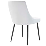 Viscount Vegan Leather Dining Chairs - Set of 2 Black White EEI-4827-BLK-WHI