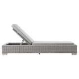 Conway Outdoor Patio Wicker Rattan Chaise Lounge Light Gray Gray EEI-4843-LGR-GRY