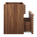 Modway Furniture Render 18" Wall-Mount Bathroom Vanity Cabinet XRXT Walnut EEI-4848-WAL