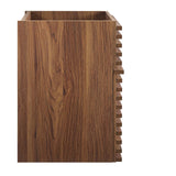 Modway Furniture Render 18" Wall-Mount Bathroom Vanity Cabinet XRXT Walnut EEI-4848-WAL