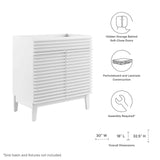 Modway Furniture Render 30" Bathroom Vanity Cabinet XRXT White EEI-4851-WHI