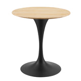 Lippa 28" Wood Dining Table Black Natural EEI-4861-BLK-NAT