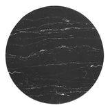 Lippa 36" Artificial Marble Dining Table Black Black EEI-4868-BLK-BLK