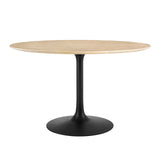 Modway Furniture Lippa 47" Wood Dining Table Black Natural EEI-4872-BLK-NAT