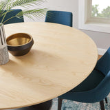Modway Furniture Lippa 60" Wood Dining Table Black Natural EEI-4873-BLK-NAT