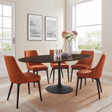 Modway Furniture Lippa 78" Wood Oval Dining Table Black Cherry Walnut EEI-4888-BLK-CHE