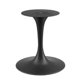 Lippa 78" Oval Artificial Marble Dining Table Black Black EEI-4889-BLK-BLK