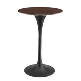 Modway Furniture Lippa 28" Wood Bar Table Black Cherry Walnut EEI-4890-BLK-CHE