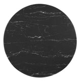 Modway Furniture Lippa 28" Artificial Marble Bar Table Black Black EEI-4892-BLK-BLK